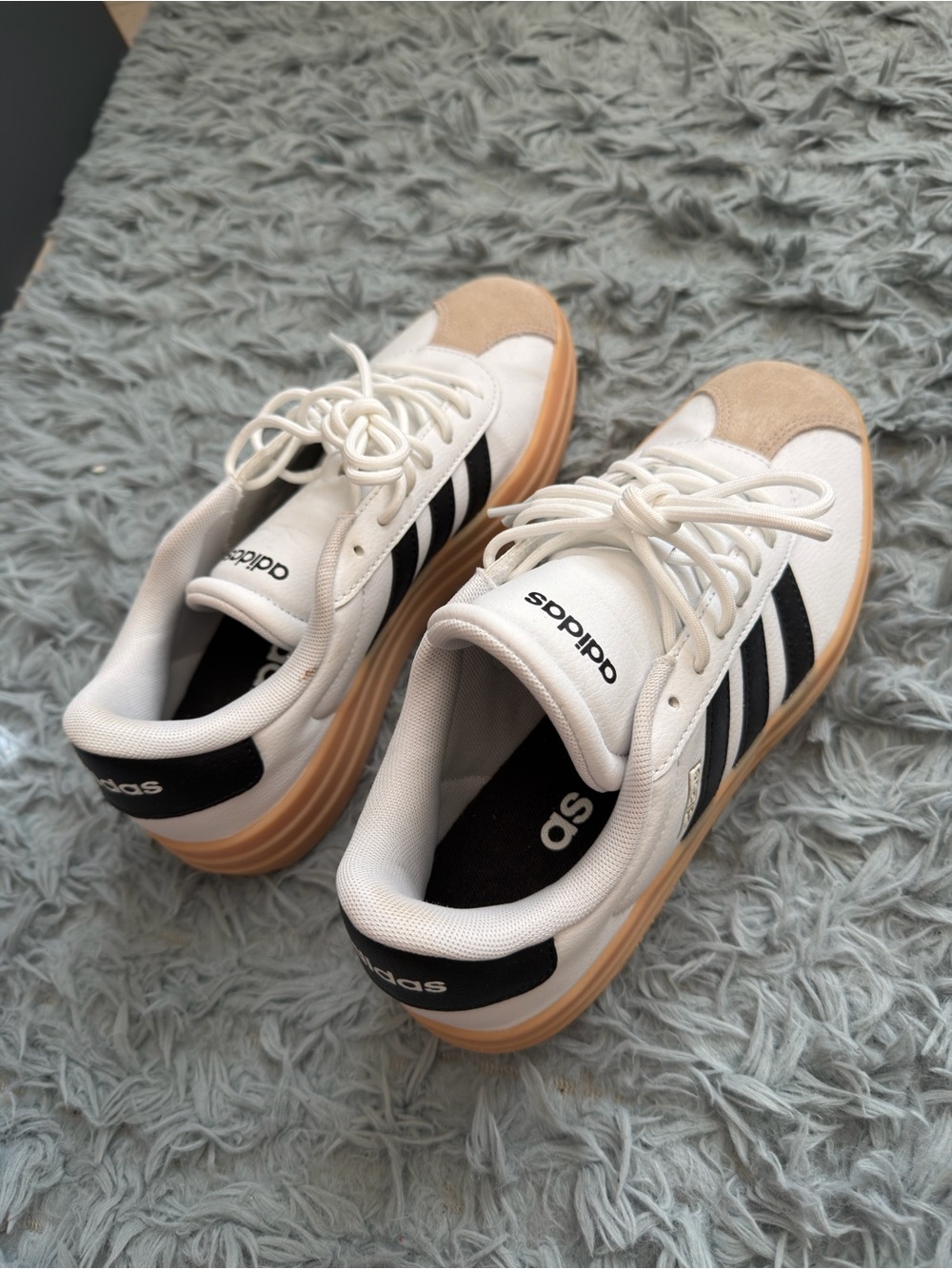 adidas White Black & Tan Retro Low-Top Sneakers
